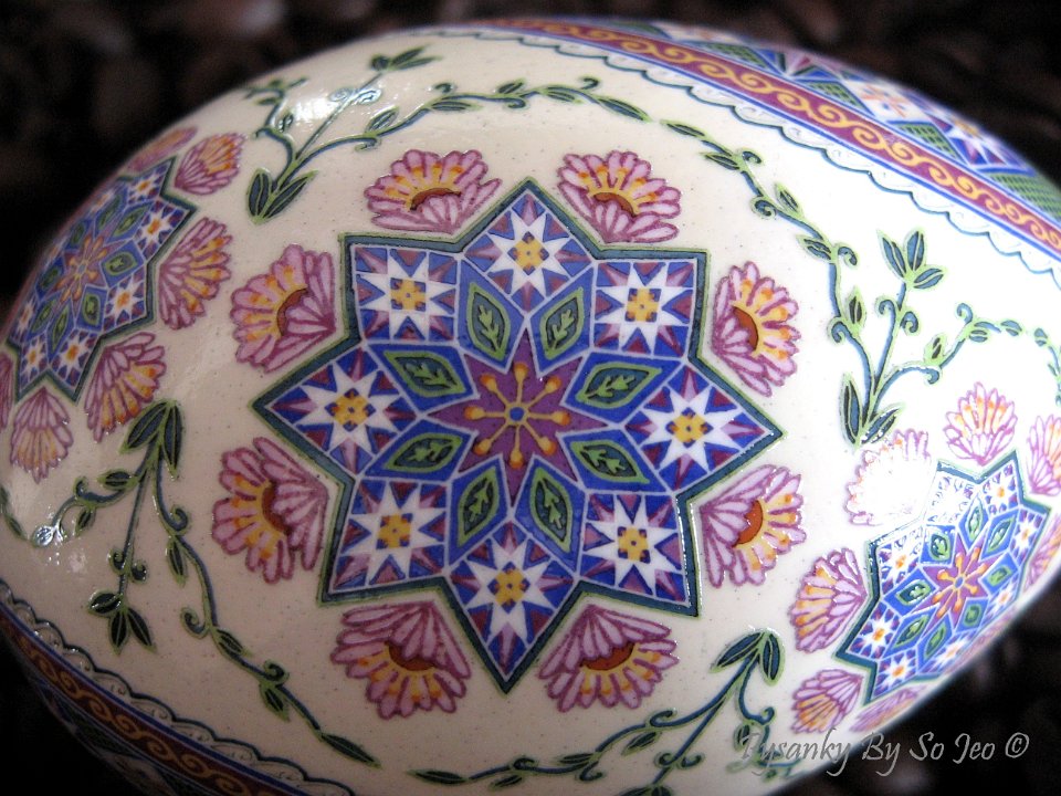 Ring Around The Rosie Ukrainian Easter Egg Pysanky By So Jeo